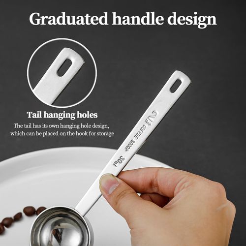 2 Pcs Tablespoon Measuring Spoon, 30ML Stainless Steel Coffee Spoons,Coffee Scoo