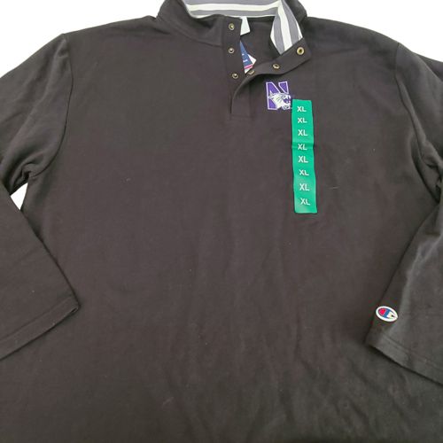 Champion Wildcats Men's Rebound Snap Pullover Sweatshirt Jacket Black Size XL