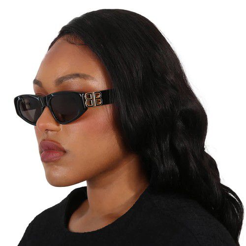 Balenciaga Grey Cat Eye Ladies Sunglasses BB0095S 001 53 BB0095S 001 53