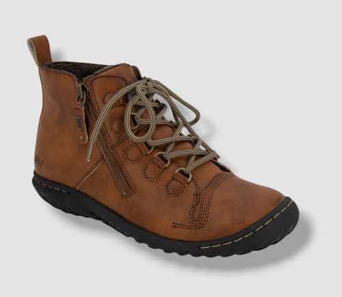 JBU Women's Brown Della Lace-Up Zip High-Top Sneakers Shoes Size 8
