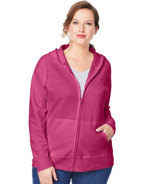 Just My Size Hoodie Women's Plus Size ComfortSoft Fleece Full Zip EcoSmart 1x-5x