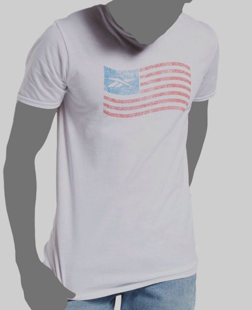 $25 Reebok Women's White Crewneck Graphic T-Shirt Top Size L