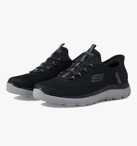 Men Skechers Summit High Range Slip On Comfort Sneakers Black/Charcoal 232457