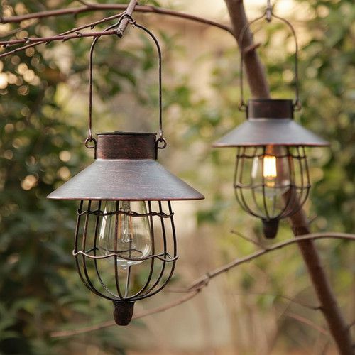 2 Pack Waterproof Solar Lanterns with Warm White Light for Outdoor Decor