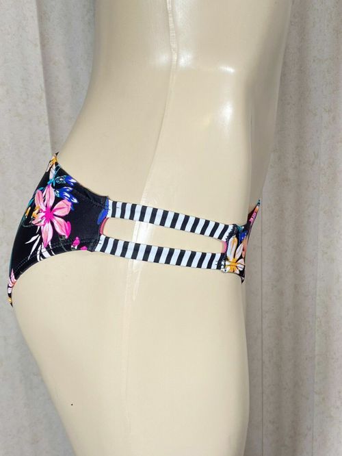 California Waves Juniors' Wildflower Hipster Bikini Bottoms Size M