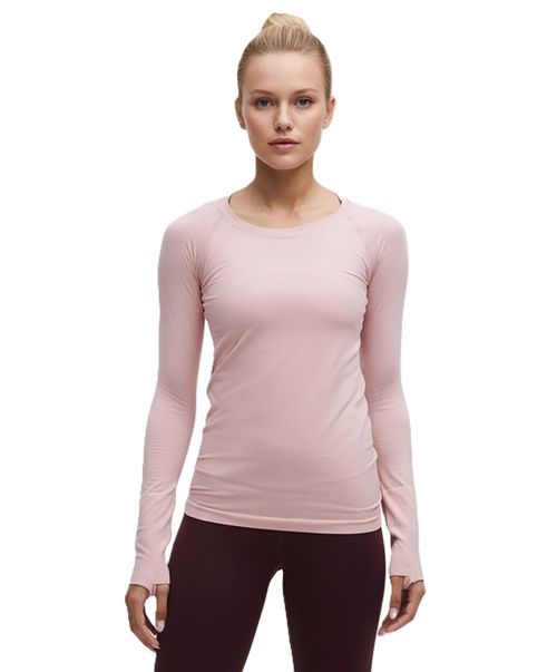 NWT LULULEMON Swiftly Long Sleeve Hip Length Pink Haze Size 2 4 6 8 10 12 $78
