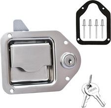 Stainless Steel Truck Tool Box Latch Replacement Kit with Keys and Washer