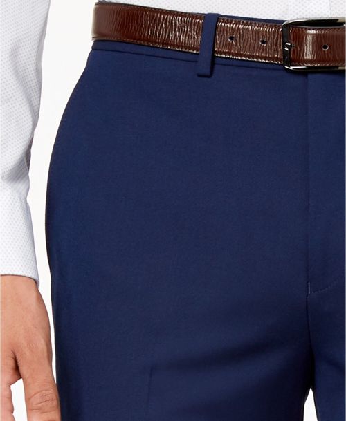 $275 Ryan Seacrest 33w 30l Men Blue Modern Fit Suit Stretch Dress Trousers Pants