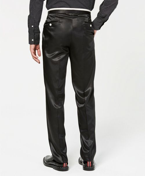 $270 Sean John 31W 30L Men's Black Classic Fit Solid Tuxedo Trousers Dress Pants