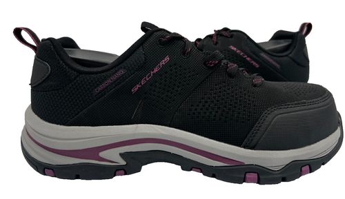 Skechers Women's Work: Trego - Astallet CT Lace Up Black Wide Size:7.5 117N