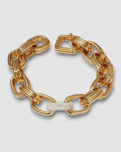 $665 IVI Women's 24k Gold Plated 925 Sterling Silver Toy Chain Bracelet Size S