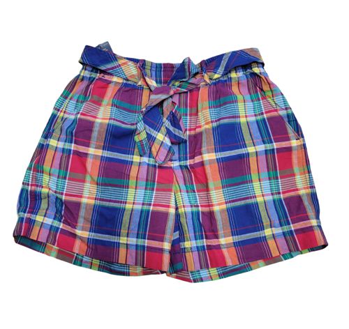 Polo Ralph Lauren Women’s Plaid Waist Elastic Multicolor Shorts Size S