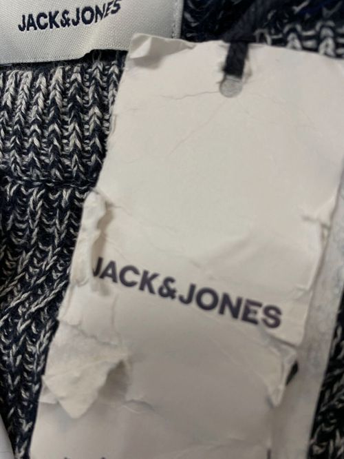 $60 Jack & Jones Men's Gray Knit Crewneck Pullover Sweatshirt Sweater Size XXL