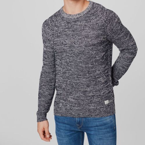 $60 Jack & Jones Men's Gray Knit Crewneck Pullover Sweatshirt Sweater Size XXL