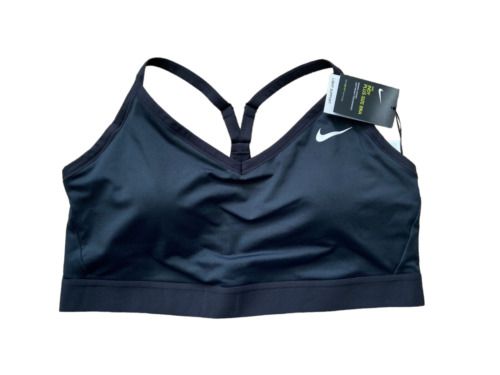 Nike Women's Dri-Fit Low-Impact Sports Indy Bra (Plus Size) Black 2X $35