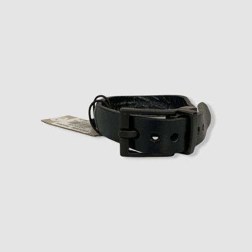 Kenneth Cole Reaction Men's Black Faux Leather Buckle Bracelet