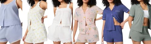 Gap 2 Piece Women's Pajamas Set - Shorts & Button Top - Rayon Stretch