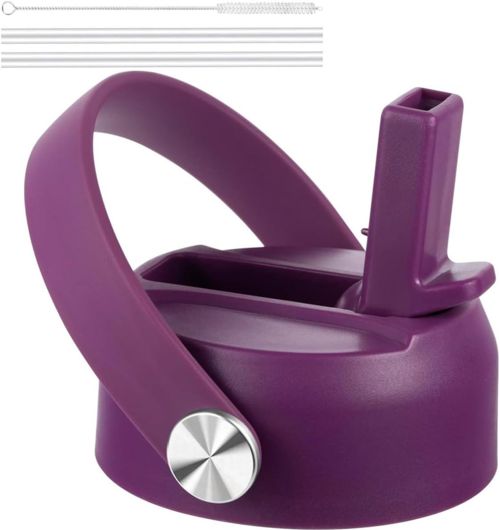 Straw Lid for Hydro Flask Wide Mouth Water Bottles, Top Lids with Straw Compatib