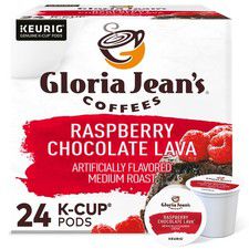Gloria Jean's Raspberry Chocolate Lava Coffee, Keurig K-Cup Pod, 24 Count