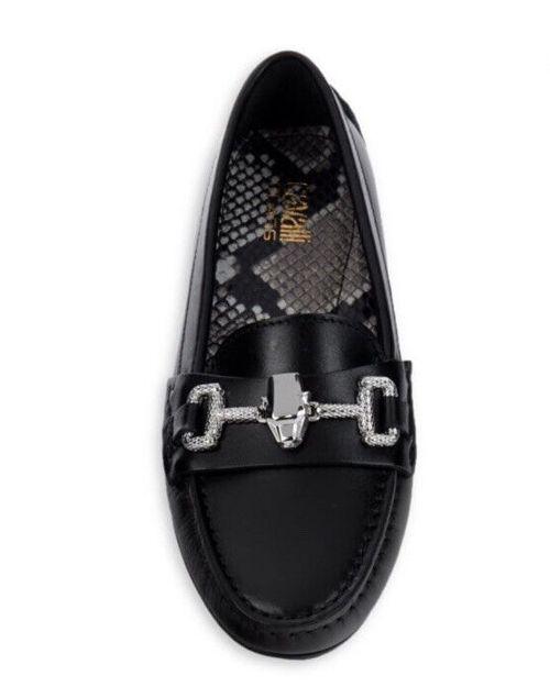 WOMEN CAVALLI CLASS BY ROBERTO CAVALLI Leather Driving Mocassins Leather Black