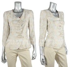 ARMANI COLLEZIONI BY GIORGIO ARMANI JACKET BLAZER BROCADE JACQUARD IT 46 US 10