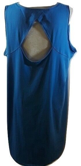 Jenni Plus Size Peekaboo-Back Sleepshirt,Blue Size 2X