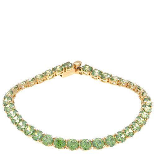 Swarovski Matrix Round Cut Green Tennis Bracelet