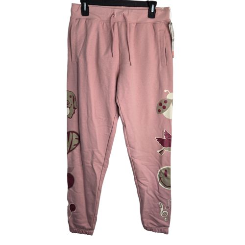 Kappa Bridal Rose-Earth Pink White Logo Barillas 321E5NW Women's Sweatpants L