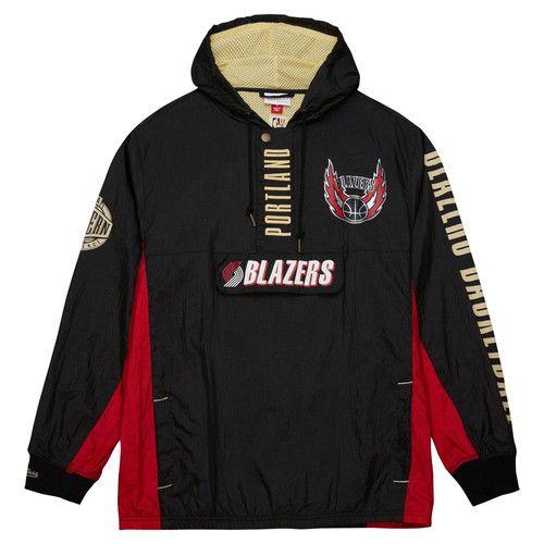 MENS MITCHELL & NESS NBA TEAM OG 2.0 WINDBREAKER VINTAGE LOGO TRAIL BLAZERS