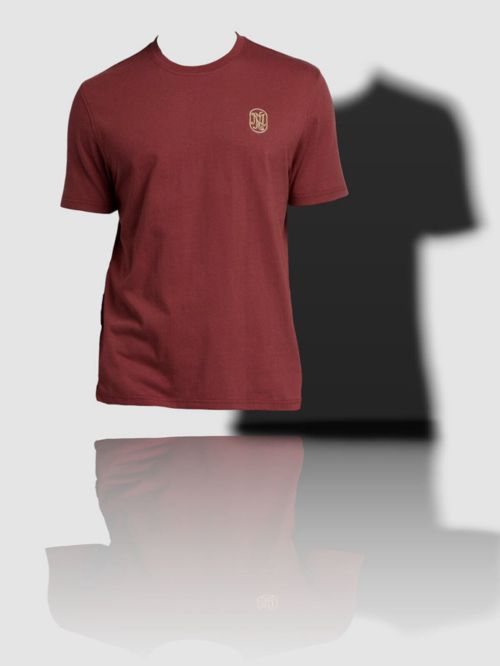 $149 Neiman Marcus Men's Red Short-Sleeve Crew-Neck Embroidered T-Shirt Size M