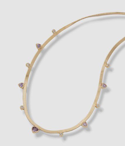 $90 Tai Women's Gold Snake Cubic Zirconia Chain Necklace