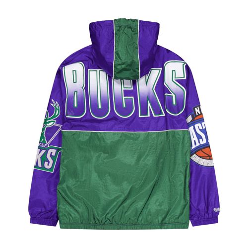 MENS MITCHELL & NESS TEAM OG 2.0 ANORAK WINDBREAKER BUCKS