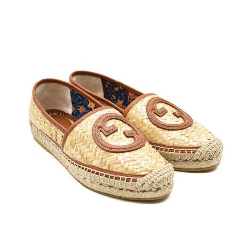 Gucci Adela GG Raffia Espadrilles EU 38