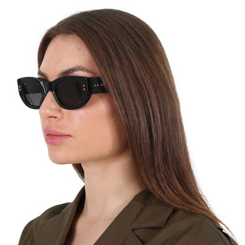 Gucci Solid Grey Rectangular Ladies Sunglasses GG1215S 002 51 GG1215S 002 51