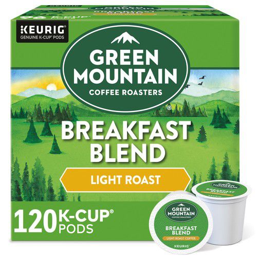 Green Mountain Coffee Breakfast Blend, Keurig K-Cup Pod, Light Roast, 120 Count