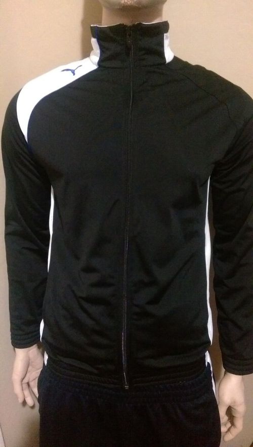 Puma United Poly Black/White/Surf The Web Track Jacket Size S