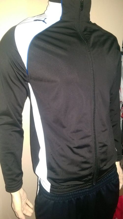 Puma United Poly Black/White/Surf The Web Track Jacket Size S