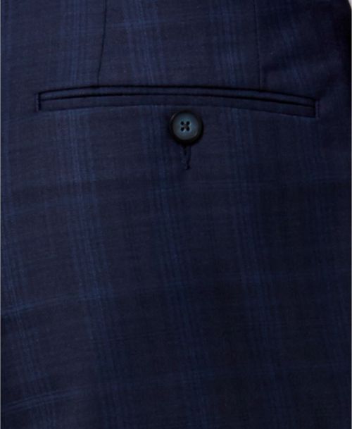 $280 Marc New York 35w 32l Men'S Blue Modern Fit Suit Check Dress Trousers Pants