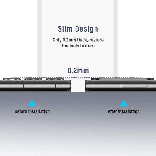 For Samsung Galaxy S25 Ultra S24+ Metal Tempered Glass Camera Lens Protector