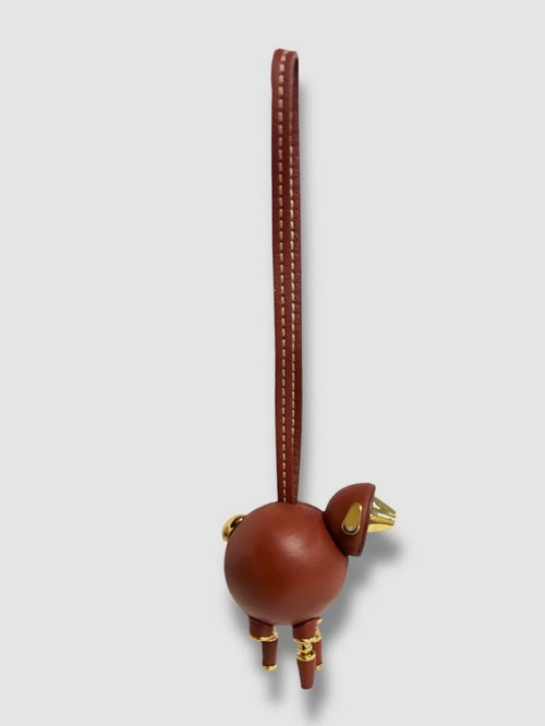 Loro Piana Women's Brown Leather Sheep Bag Charm
