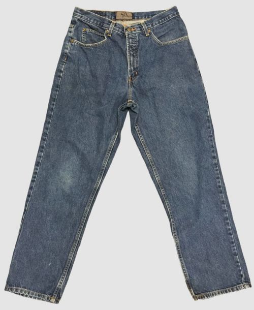 $50 Geoffrey Beene Men's Blue Straight Jeans Pants Size 33W 30L