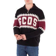 GCDS Logo Argyle Polo Sweater