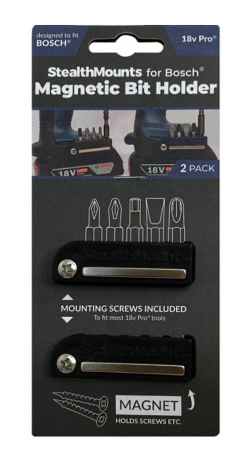 Stealthmounts Black Bit Holder For Bosch 2Pk