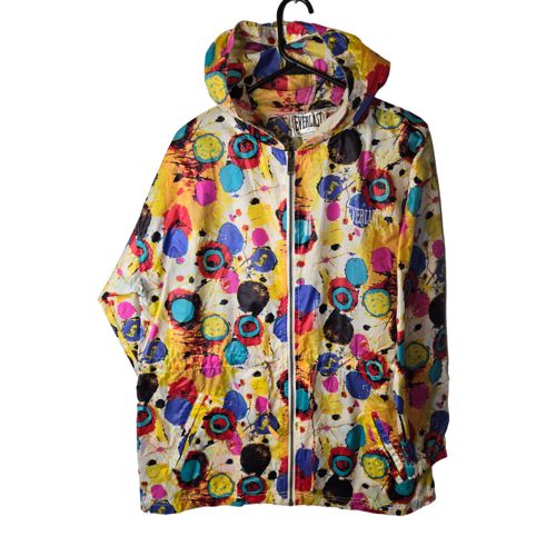 Everlast Multicolor Stretch Hooded Full Zip Hippie Women's Windbreaker Jacket M