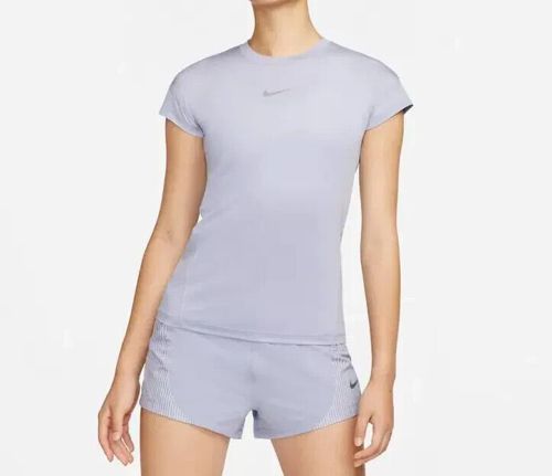 Nike Women's Short Sleeve Running Reflective Swoosh Top Size L