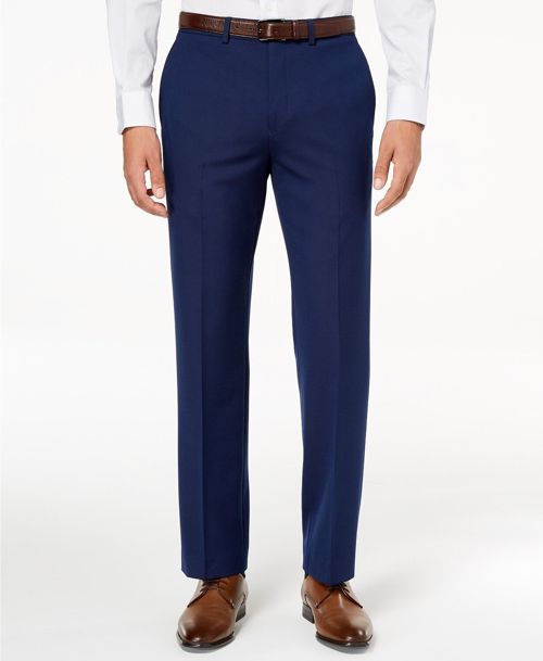 $275 Ryan Seacrest 33w 30l Men Blue Modern Fit Suit Stretch Dress Trousers Pants