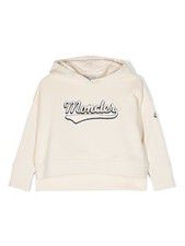 Moncler Enfant Logo Flocked Long-Sleeved Hoodie