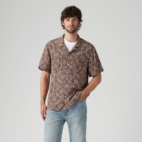 Levi Men Relaxed Fit Short Sleeve Camp Button-Down Shirt