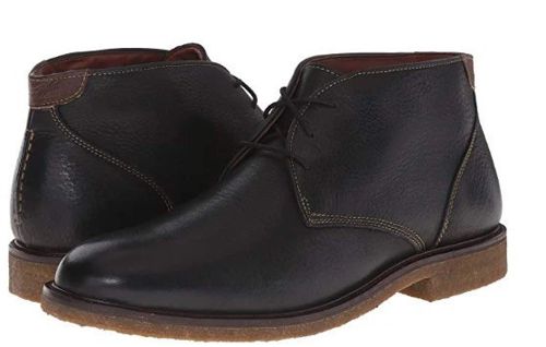 Men Johnston & Murphy Copeland Boots Black Leather Water Resistant WR 25-2021
