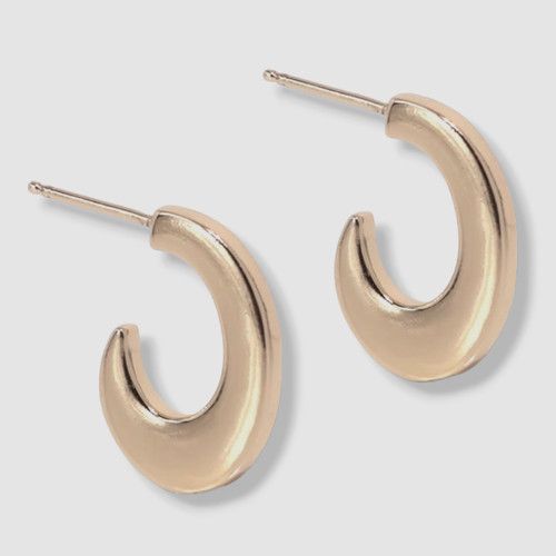 $90 Young Frankk Women's 24k Gold Plated Jaime Hoop Earrings